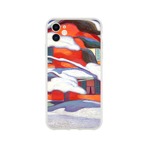 Lawren Harris - Pine Tree and Red House Winter City - 1924 Flexi case