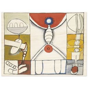 Eva Hesse  UNTITLED 1965 2 Wood Print