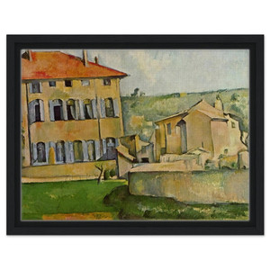 Paul Cezanne  House and Farm at Jas de Bouffan Framed Canvas