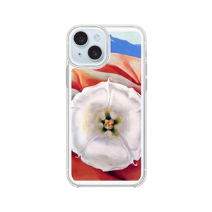Georgia OKeeffe - Red hills and white flower II Clear case