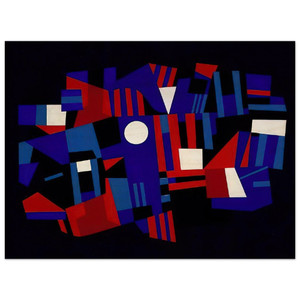 Ad Reinhardt  Red and Blue Composition  1941 Wood Print
