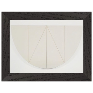 Robert Mangold 1 2 MANILLA CURVED AREA 1967 Premium Wooden Framed Print