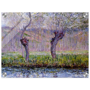 claude monet  Willows in Springtime Acrylic Print