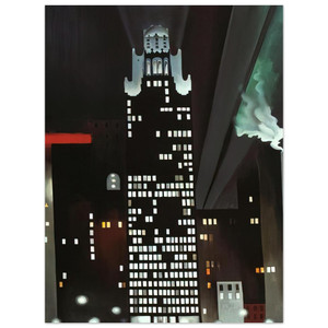 Georgia OKeeffe  Radiator Building  Night New York Aluminum Print