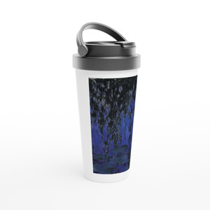 claude monet - Water Lilies and Weeping Willow Branches Travel Mug