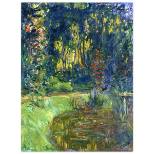 claude monet  Water Lily Pond at Giverny Aluminum Print