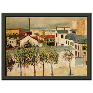 Maurice Utrillo  PARIS SUBURBS Premium Metal Framed Art Print / Poster