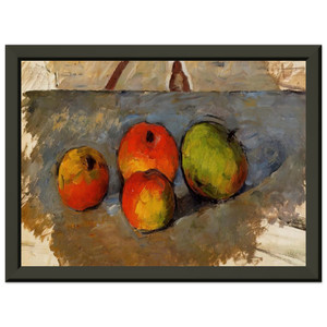 Paul Cezanne  Four Apples Premium Metal Framed Art Print / Poster