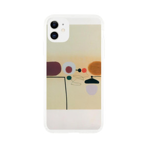 Victor Pasmore - COMPOSITE IMAGE ORANGE AND PINK Clear case