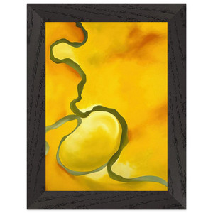 Georgia OKeeffe Green Yellow and Orange Wooden Framed Art Print