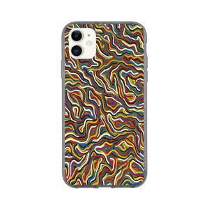 Sol LeWitt - Squiggly Brushstrokes Olive Bio case