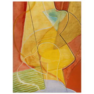 John Ferren  Composition aux Plais Jaunes  1933 Wood Print