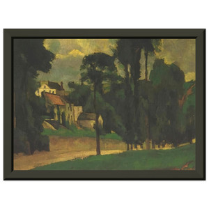 Paul Cezanne  Road at Pontoise Premium Metal Framed Art Print / Poster