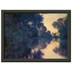 Claude Monet Morning on the Seine Clear Weather Metal Framed Art Print Poster