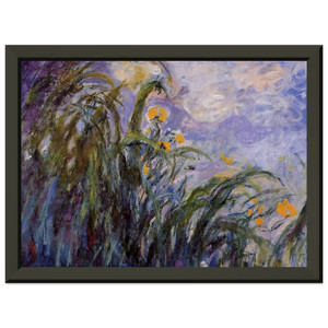 claude monet  Yellow Irises Premium Metal Framed Art Print / Poster