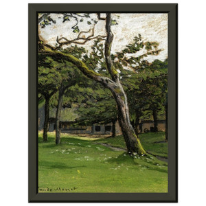 claude monet Norman Farm through the Trees Metal Framed Art Print Poster