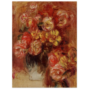 PierreAuguste Renoir  Vase of Roses Aluminum Print