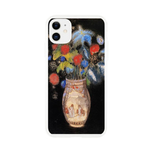 Odilon Redon - LARGE BOQUET ON A BLACK BACKGROUND Clear case