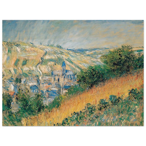 claude monet  View over Vetheuil Wood Print