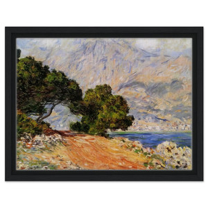 claude monet  Meton Seen from Cap Martin Framed Canvas