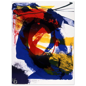 Paul Jenkins  Distance Finding Mozart  1992 Aluminum Print