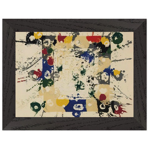 Sam Francis  Untitled  SF143S  Premium Wooden Framed Art Print / Poster
