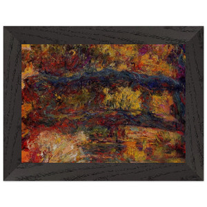 claude monet  The Japanese Bridge 5 Premium Wooden Framed Art Print / Poster