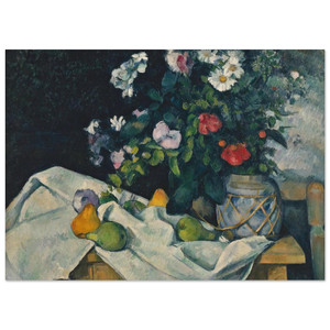 Paul Cezanne  Still Life with Flowers and Fruit Fine Art Poster / Art Print