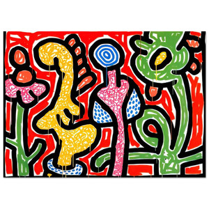 Keith Haring  FLOWERS IV 1990 N1 Fine Art Poster / Art Print