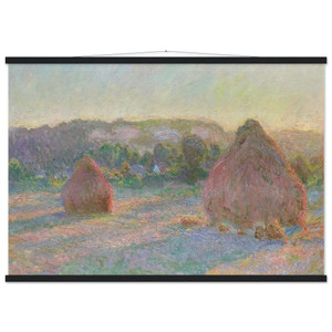 Claude Monet Stacks of Wheat End of Summer Matte Poster with Hanger