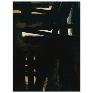 Pierre Soulages  Painting 23 May 1953  1953 Wood Print