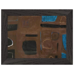 William Scott  Brown and Black  1960 Premium Wooden Framed Art Print / Poster