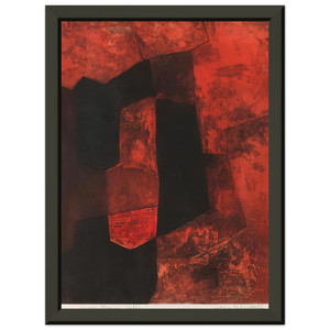 Serge Poliakoff Composition brune et rouge 1964 Print