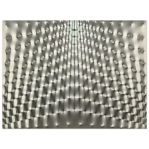 Enrico Castellani  Superficie Argento  1973 Wood Print