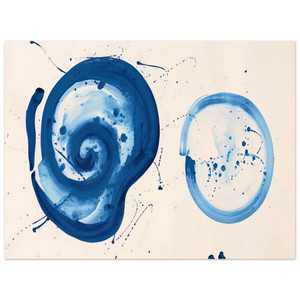 Sam Francis  Composition  Blue Balls  Aluminum Print