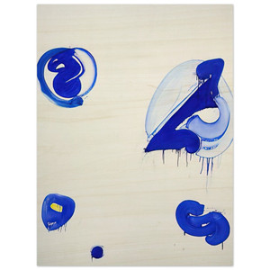 Sam Francis  Blue Balls V Wood Print