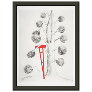 Louise Bourgeois TREE WITH RED CRUTCH 1998 Metal Framed Print