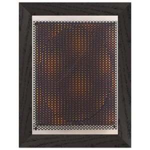 Antonio Asis Circulo rojo y amarillo 1970 Framed Art Print