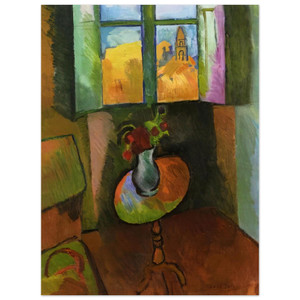 Raoul Dufy  PEDISTAL TABLE RUE SEGUIER 1909 Wood Print