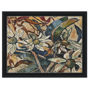 Grace Cossington Smith  Flannel flowers and gum leaves  1928 Framed Canvas