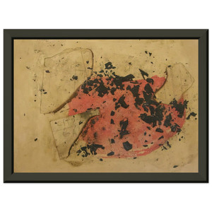 Alberto Burri  Combustione  1957 Premium Metal Framed Art Print / Poster