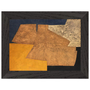 Poliakoff Composition jaune mauve bleu et noir La table dor 1952 Print