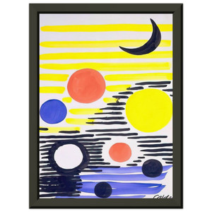 Alexander Calder 7 CIRCLES 1966 Premium Metal Framed Art Print / Poster