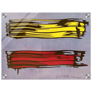 Roy Lichtenstein  YELLOW AND RED BRUSHSTROKES 1966 Acrylic Print