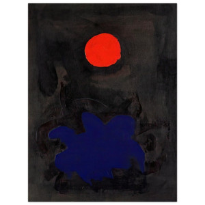 Adolph Gottlieb  Blue on Black  1970 Wood Print