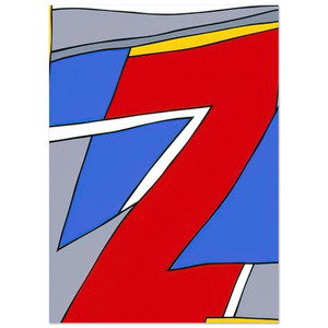 Nicholas Krushenick  Ancient Image  1984 Fine Art Poster / Art Print