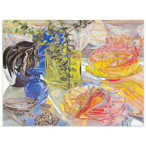 Janet Fish  GLASS AND SHELLS 1990 Aluminum Print