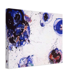 Sam Francis  Blue and Red Balls Canvas