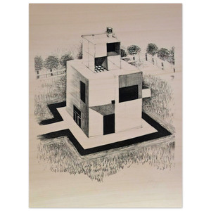 Johannes Itten  Haus Des Weissen Mannes  1924 Wood Print