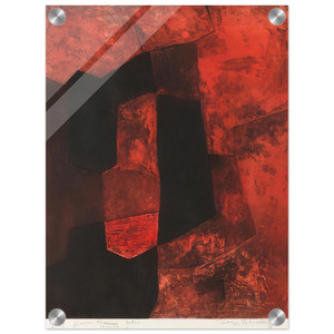 Serge Poliakoff  Composition brune et rouge  1964 Acrylic Print